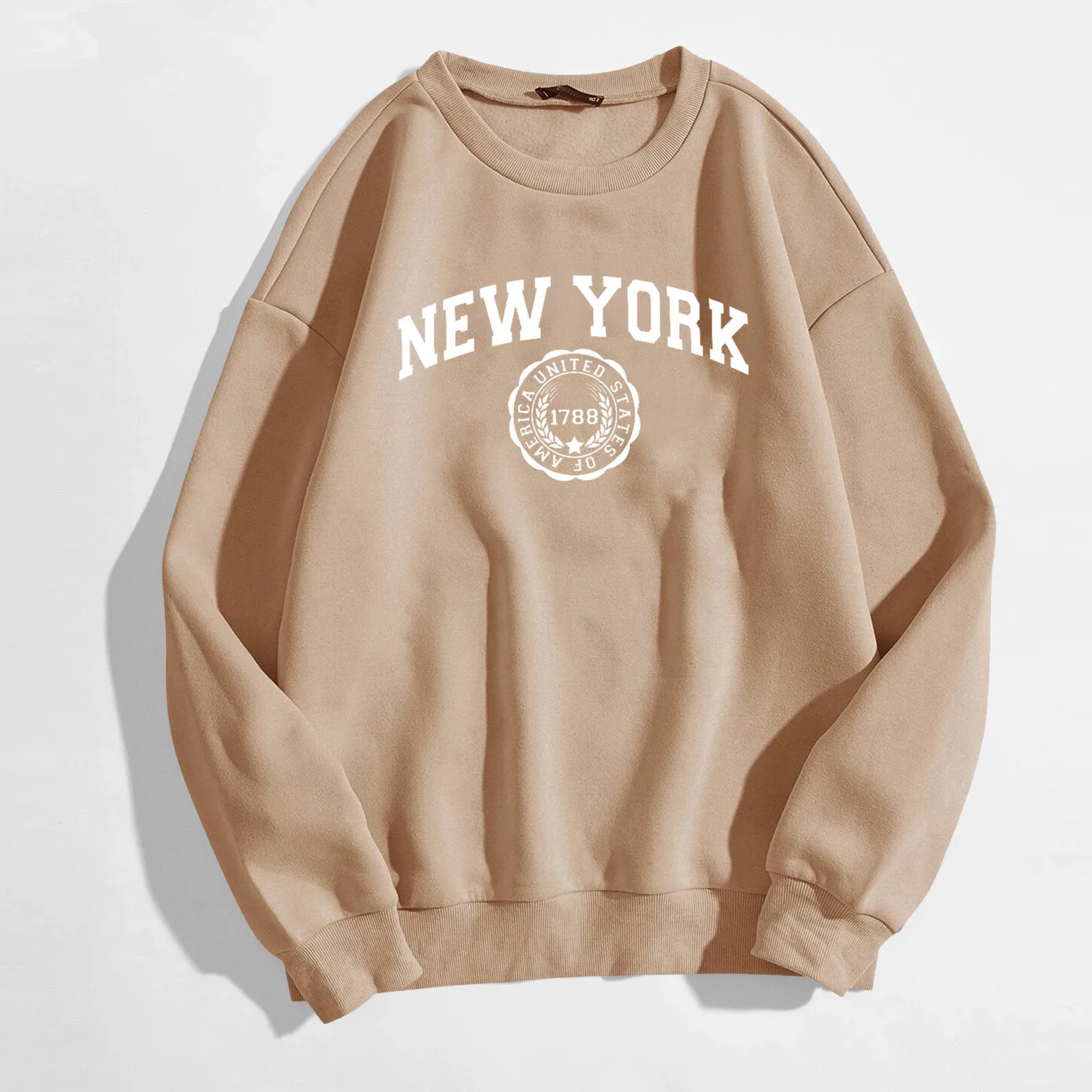 

Hoodies Sweatshirts Woman Fashion Women's New York Letter Print Long-Sleeve Hooded Sweatshirt Brand Hoody Casual Tops Pullover