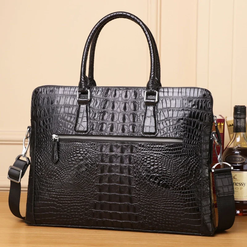 Genuine Leather New Men's Business Briefcase Leisure Luxury Single Shoulder Computer Bag High Quality Fashion Messenger Handbag