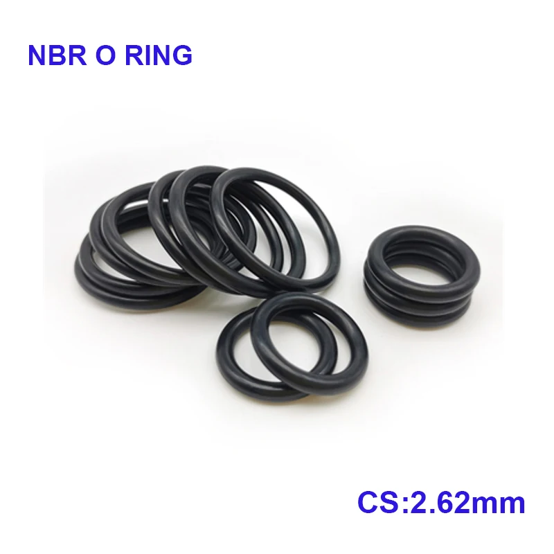 CS 2.62mm, Nitrile Rubber O Ring, NBR Rubber O-Ring O Ring Sealing Ring Gasket Washer.100 Pieces