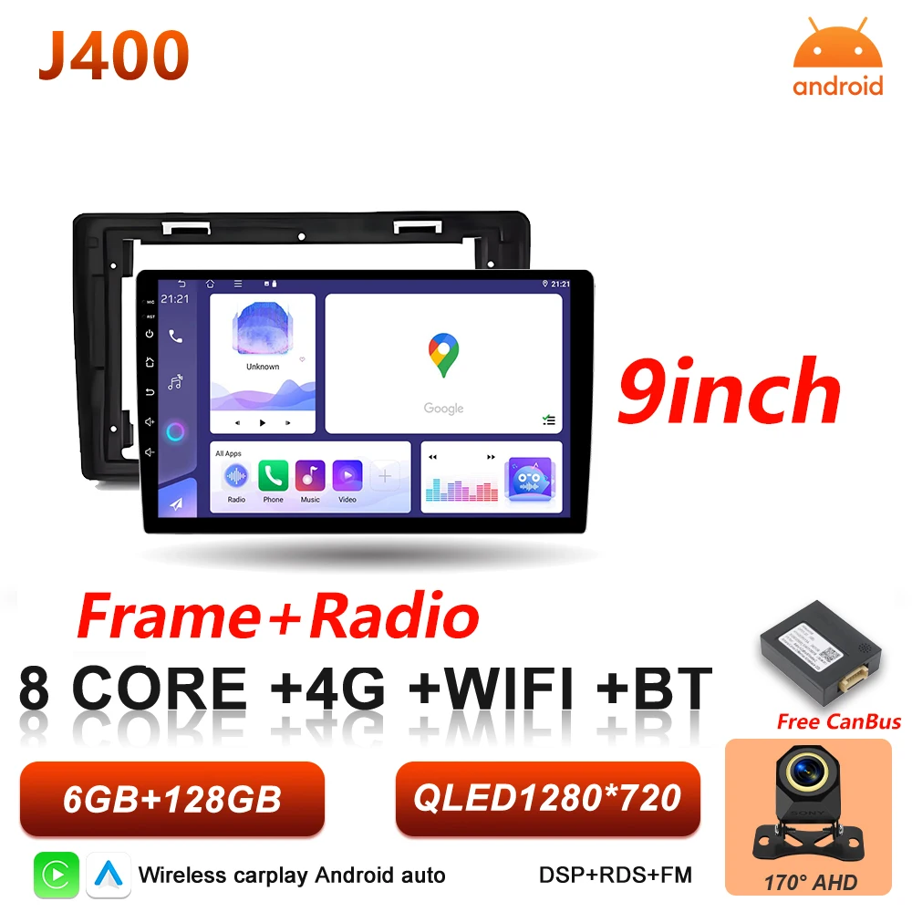 Android 16 Auto autoradio voor Fiat Panda 2003 2004 2005 2006 2007 2008 - 2012 Carplay multimediaspeler stereo GPS head unit DSP