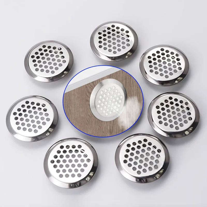 14pcs ventilation holes, hole plugs, stainless steel vents, breathable holes for cabinets, shoe cabinets and wardrobes