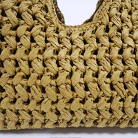 Fashion Straw Clip Shell Clutch Bag for Women Designer Paper Woven Handbags Casual vintage Handmade Summer Beach Bag 2025 - Image 6