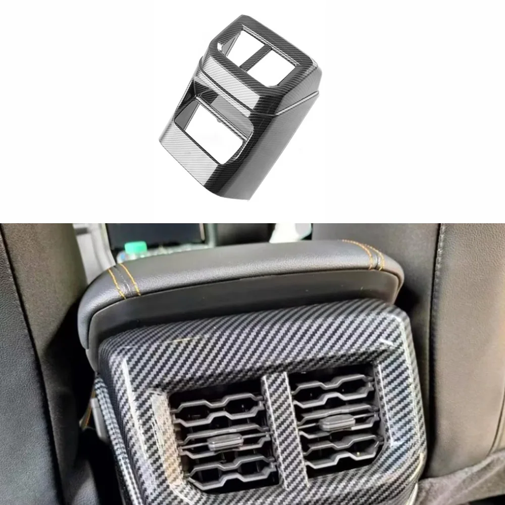 

Carbon Fiber Car Rear Air Outlet Vent Panel Cover Trim for Ford Ranger P703 2023 2024 Interior Accessories