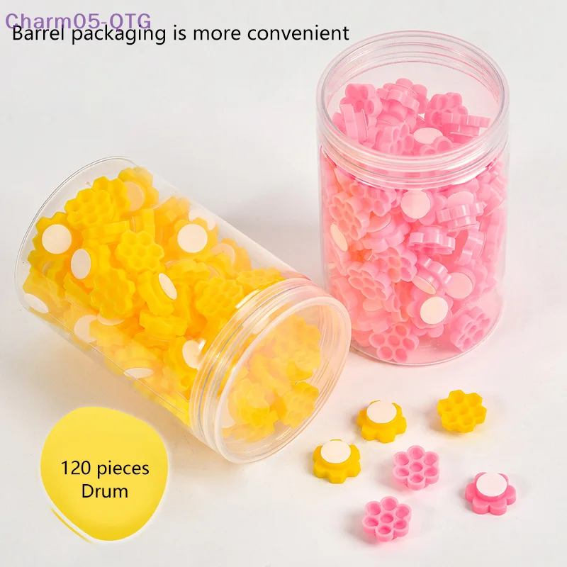 Novo 120 pçs/caixa auto adesivo extensão dos cílios cola copos atraso copo enxertia cílios maquiagem ferramenta tatuagem adesivo pigmento copos