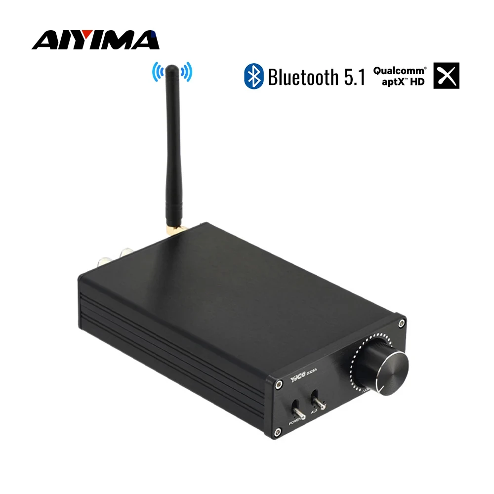 

AIYIMA TPA3255 Bluetooth 5.1 Power Amplifier 300Wx2 2.0 Stereo Amplify Speaker Sound amplifier Home Audio Amplificador DC24-48V