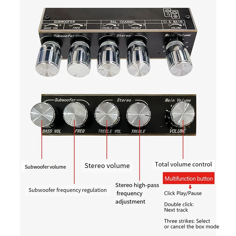 Power Amplifier Board ZK-TB22 5.1 Bluetooth 50W Channel With 100W Subwoofer For Sound Box Without Shell