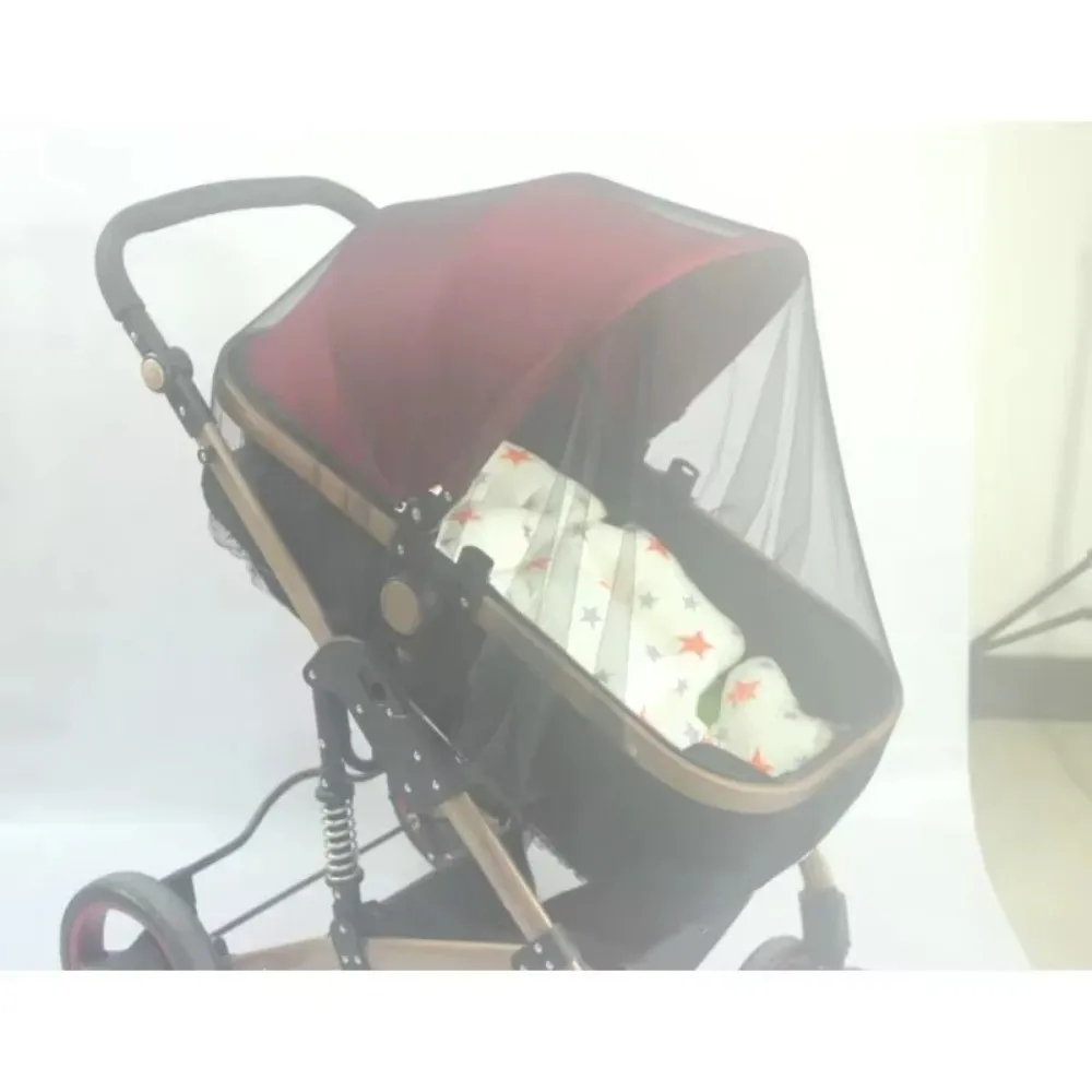 Full Coverage Pram Mosquito Net Dense Mesh Polyester Material Insect Shield Net Snug Fit Design Windproof Sunshade