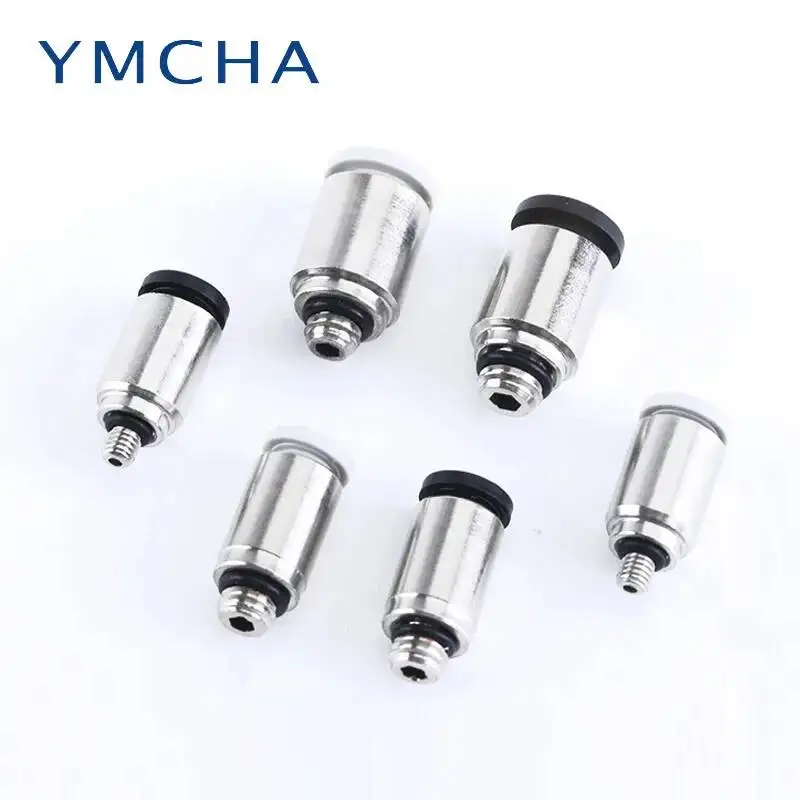 

POC3/4/5/6mm-M3/M5/M6 01 Mini Pneumatic Fittings Round Thread Straight Through Air Pipe With Hexagonal Hole Micro