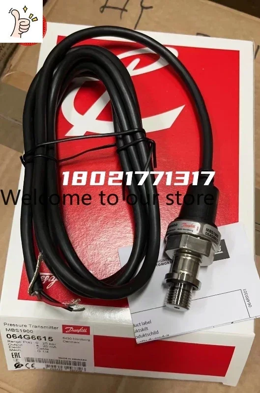 Датчик давления Danfoss MBS1900 (модель 2026.4) для воды и воздуха, преобразователь 4-20 мА, оригинальный импортный