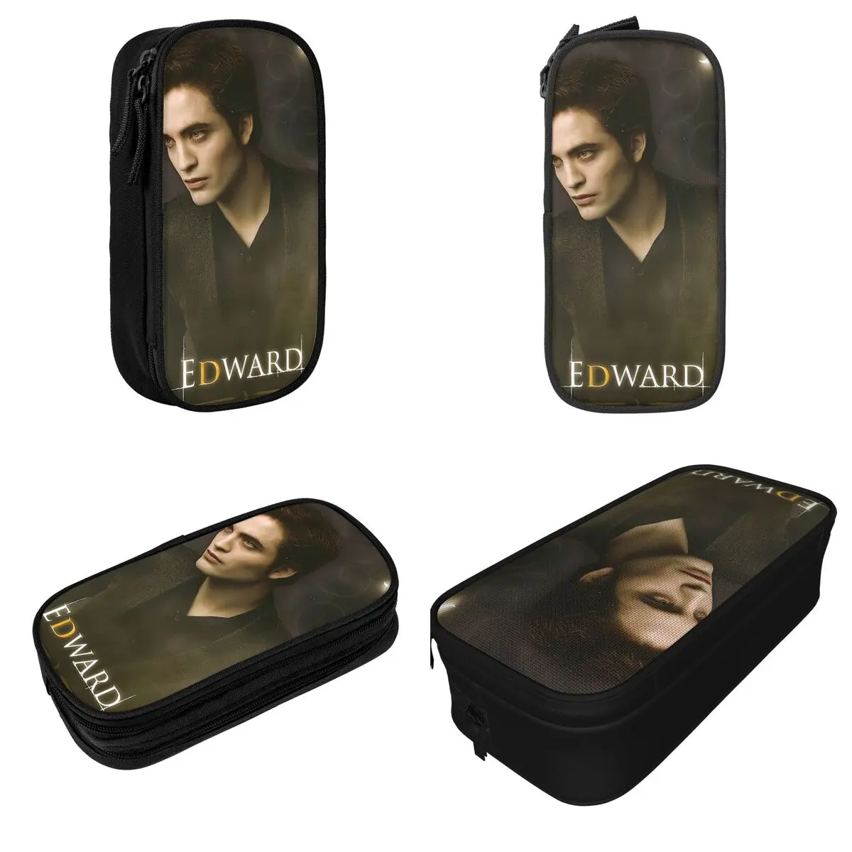 Edward Cullen Homage Twilight Pencil Case Fashion Pen Bags Student Large Storage School Supplies Cosmetic Pencil Pouch