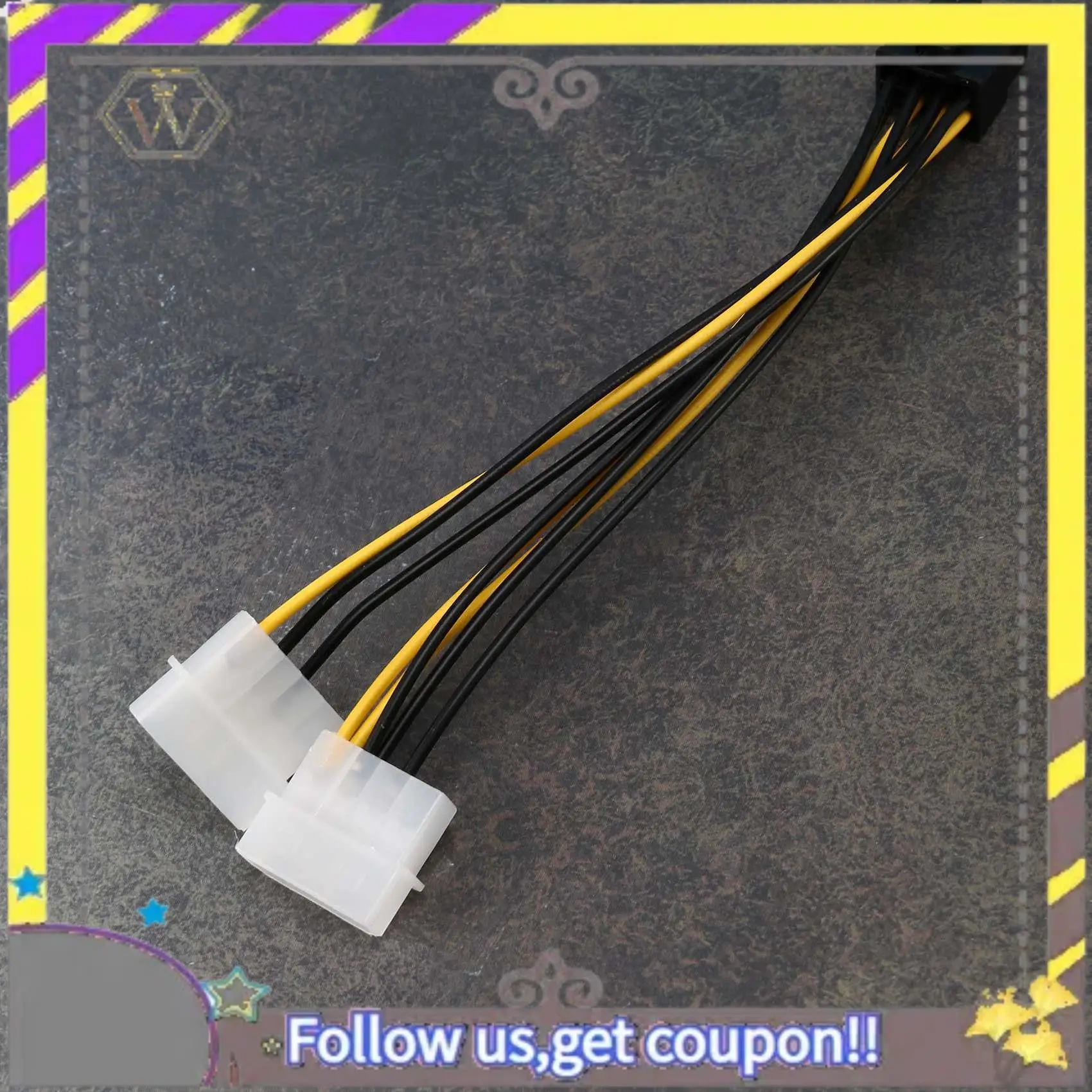AU33-20PCS 2 Molex 4 Pin To 8-Pin PCI Express Video Card Pci-E ATX PSU Power Converter Cable-Molex To Pcie 8 Pin Adapter Cord