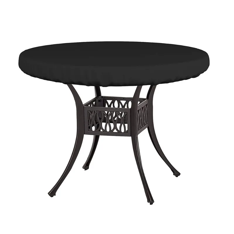 Round Table Rain Cover Outdoor Garden Furniture Waterproof Sun-Proof Protection Garden Patio Rain Covers Oxford Fabric Lining