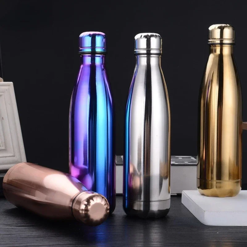 LMHBJY 304 Stainless Steel Vacuum Flask Double Wall Water Bottle Leak-proof Thermos Bottle Sports Gym Fitness Sports Bottle