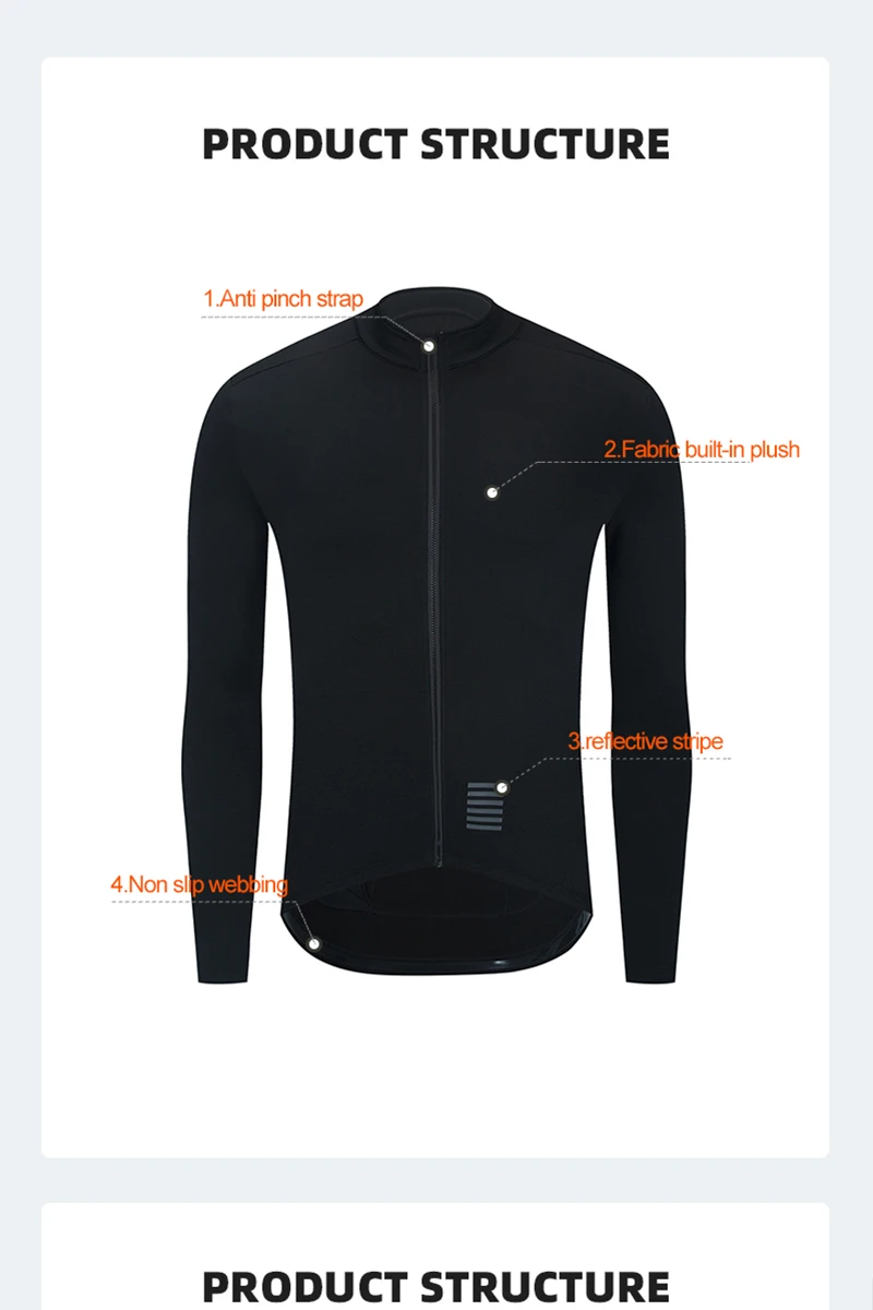 YKYWBIKE Männer Winter Thermo Fleece Langarm Männer Jacke MTB Fahrrad Mantel Pro Top Radfahren Jersey Ciclismo Fahrrad Kleidung 5 farbe – Detail 12
