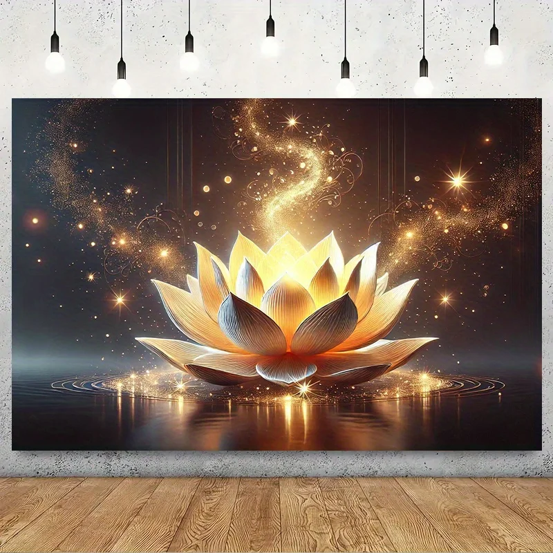 Tapestry Blanket Tapestry Anime Radiant Lotus Flower Wall Tapestry for Meditation Space Decor, Featuring a Stunningly Detailed