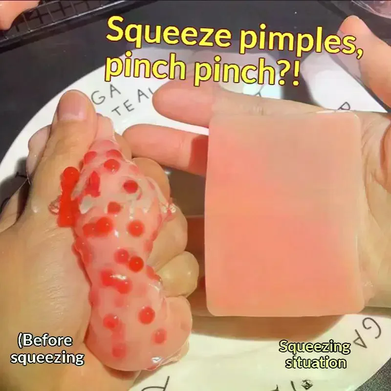 Jouet à presser à Texture Squishy, 2 pièces, conception sensorielle, jouet réutilisable, Fidget Super doux, soulage l'anxiété