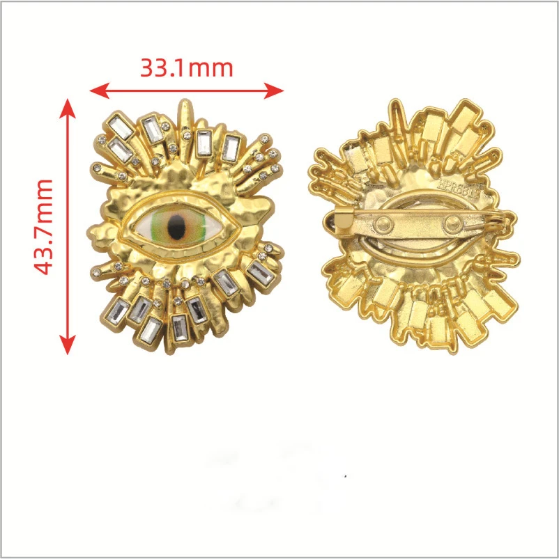Vintage Großäugiges Abzeichen Cosplay Teufelsauge Brosche Luxus-Anstecknadel Halloween-Party Kostüm-Accessoires Quasten-Abzeichen Sammlerstück Geschenk – Detail 18