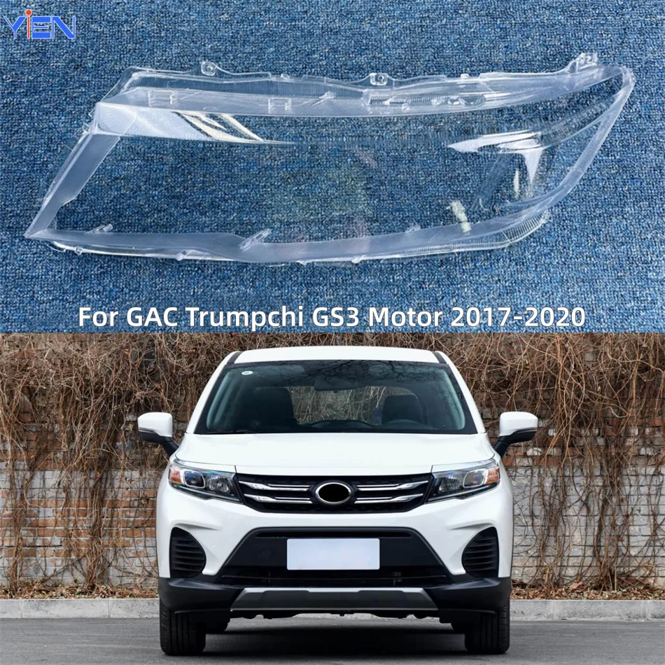For GAC Trumpchi GS3 Motor 2017 2018 2019 2020 Vehicle Accessories Polycarbonate High Gloss Fully Transparent Glass Headlights