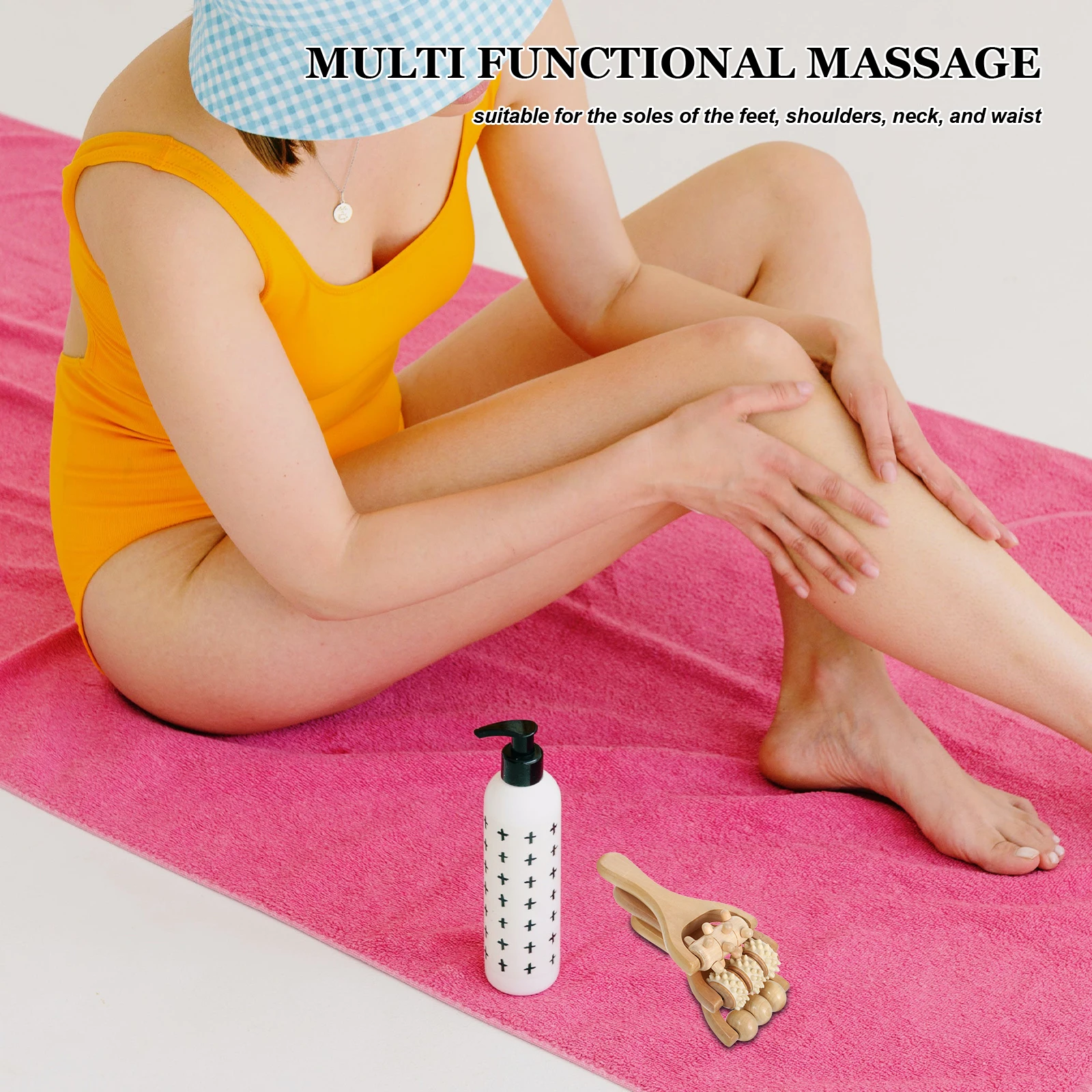 

FOMIYES 3Pcs Wooden Massage Roller for Feet Face Neck Handheld Muscle Relief Tool Body Relaxation
