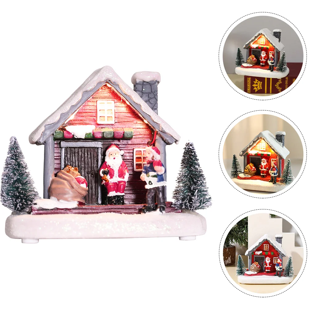 

Miniature Christmas House Decoration Child Ornaments for Kids Nativity Resin Glowing