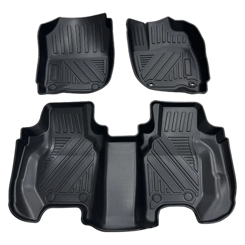 TPE car foot mat floor cover custom car trunk mat luxury checkered Full encirclement For special use