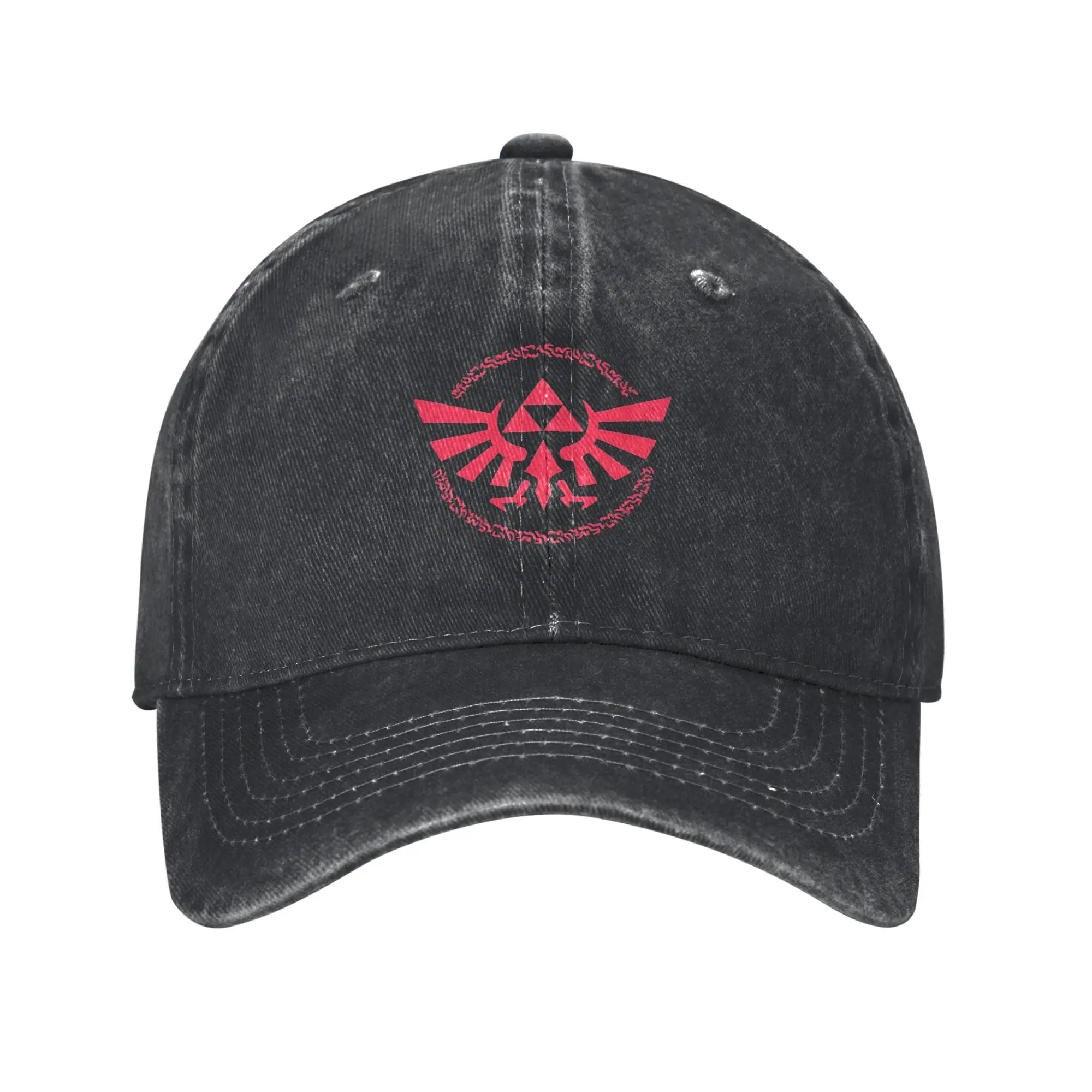 Boné de Beisebol com Logo de Zelda Legends para Homens e Adultos, Boné de Caminhoneiro Lavado, Protetor Solar, Tênis, Patins, Boné