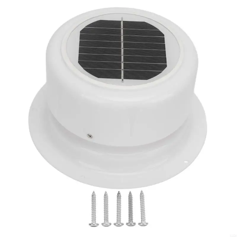 

Ceiling Mount Solar Vent Fan Weatherproof Design Efficient Airflows for Motorhome X37F