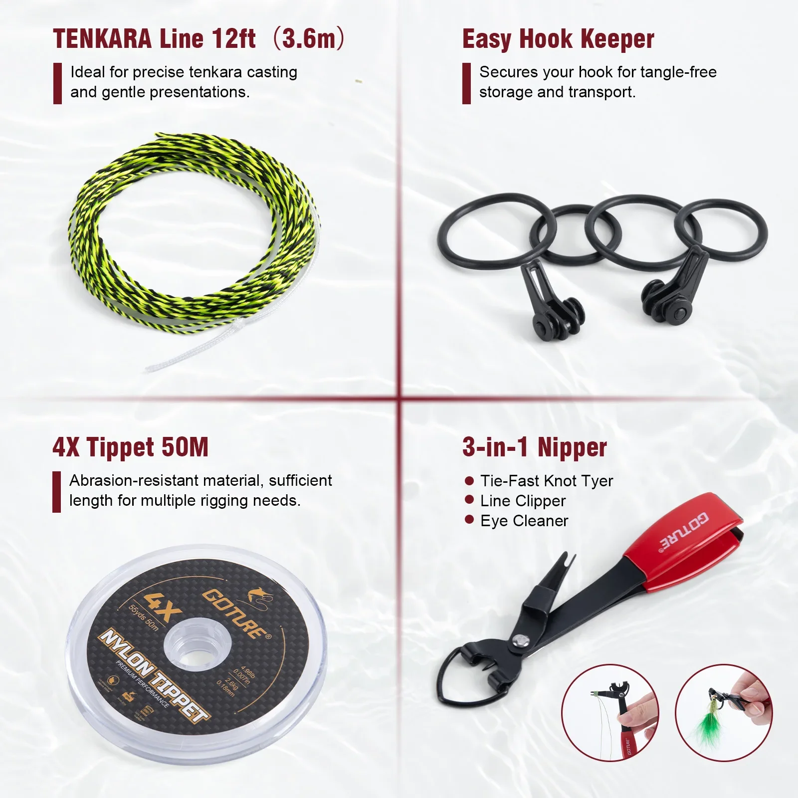 Goture 3.6m Tenkara Rod Set with Spare Tip Section&Storage Bag Complete Beginner Tenkara Fishing Kit for Travel Hiking Camping view 5
