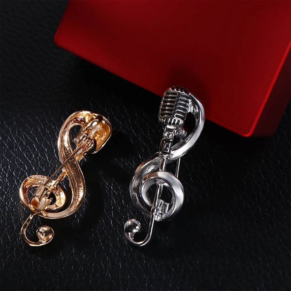 Brooch Badge Pin Singer Party Jewelry Accessories Lapel Pin Microphone Brooches Enamel Pin Music Note Brooch Brooches Pin