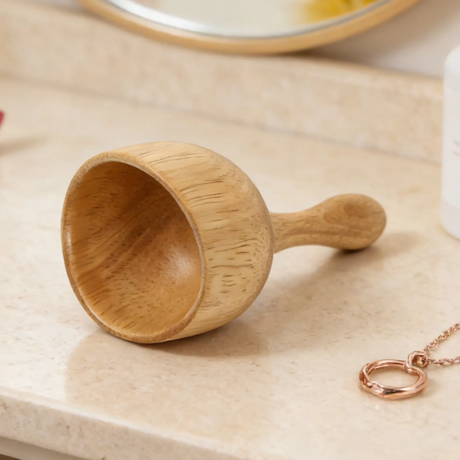 

1pc Torch Cup Massage Tool Wood Color Ergonomic Non-Slip Grip For Acupuncture Points Cupping Therapy Device Body Care Massager