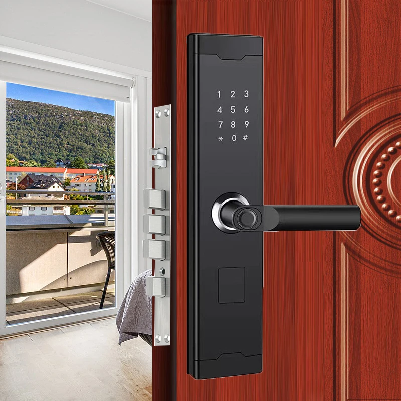 

High Security Front Intelligent Door Lock TT Lock Password Fingerprint Door Lock