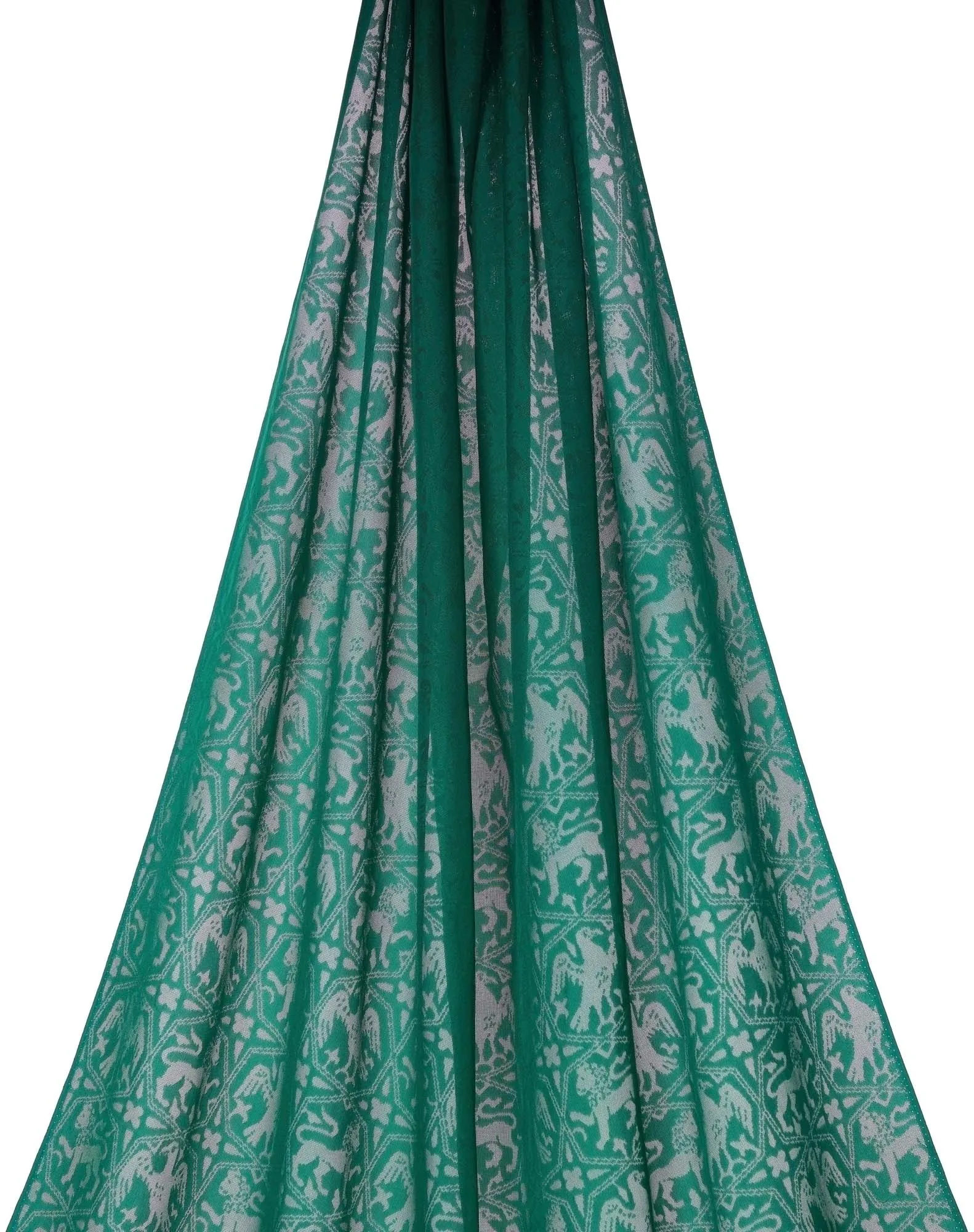 Traditional Suzhou Qipao Chinese style green solid color mulberry silk silk flower silk jacquard clothing fabric