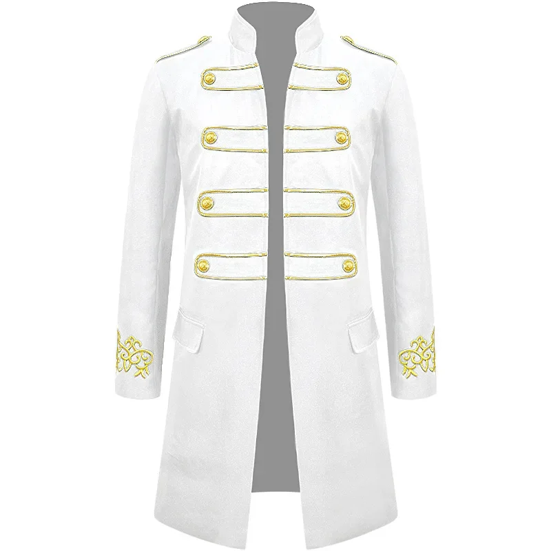 Uomini adulti Steampunk uomini medievali Blazer cavaliere principe Punk Retro giacche Vestido rinascimentale cappotti gotici uniformi del partito nobile
