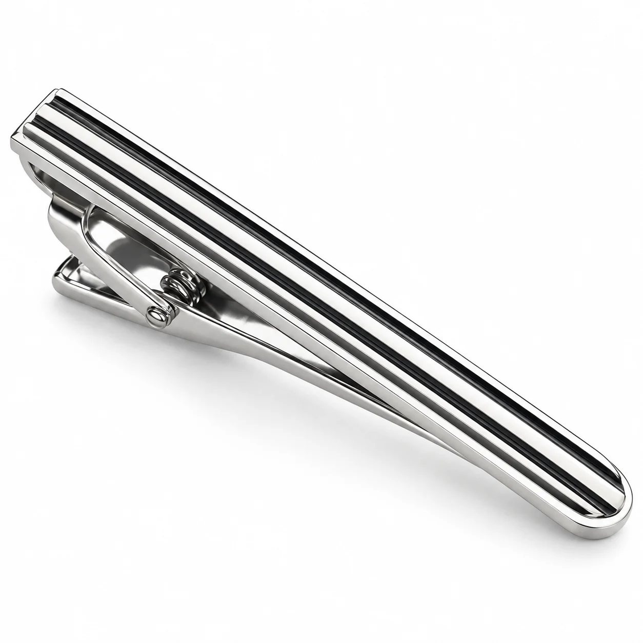 Mens Tie Clips Double Stripe Line Metal Necktie Bar Clip Daily Business Commute Formal Office Suit Accessories Jewelry Gifts Men