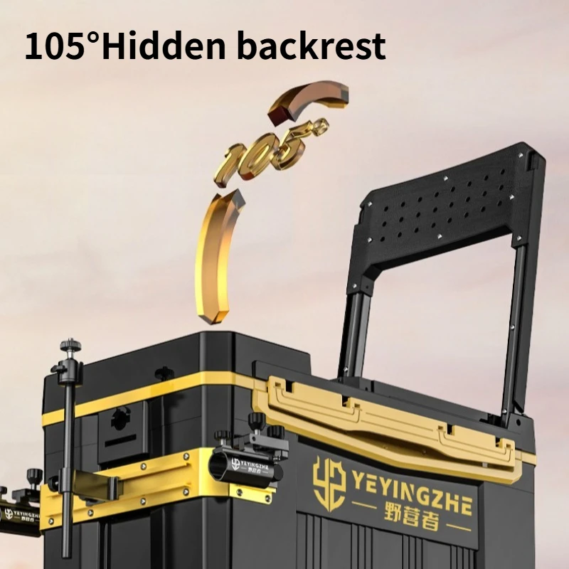 صناديق أدوات صيد السمك خفيفة الوزن متعددة الوظائف بسعة كبيرة وسميكة وقابلة للتعديل وارتفاع صندوق أدوات تخزين أدوات صيد السمك