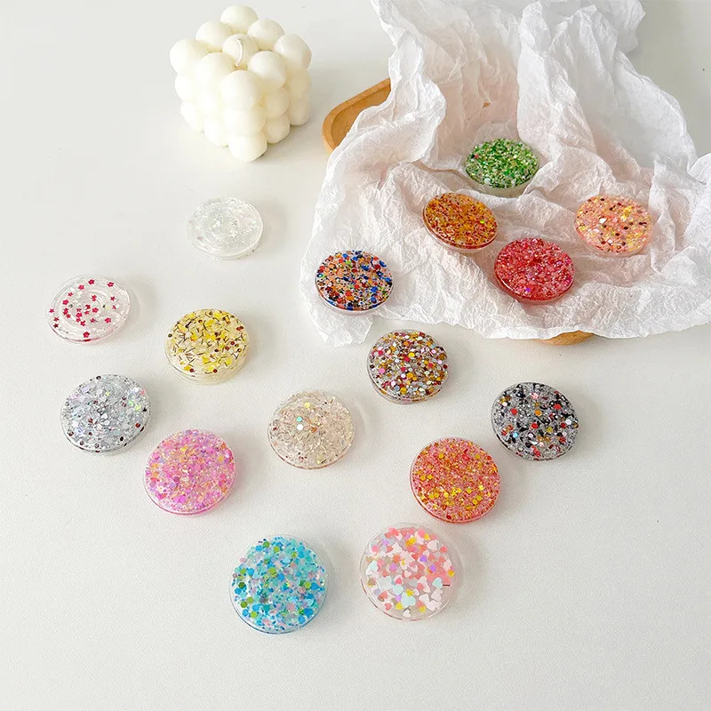 

Кольцо-держатель для телефона с блестками и раскладной подставкой для iPhone 14, 16, 17 и планшетов