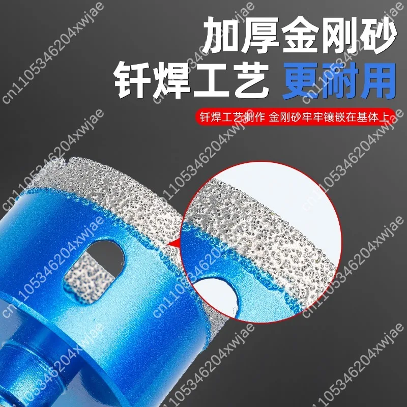 9 Piece Tile Hole Saw Set Diamond Grommet Drilling Bit Kit for Angle Grinder Drill Marble Ceramic