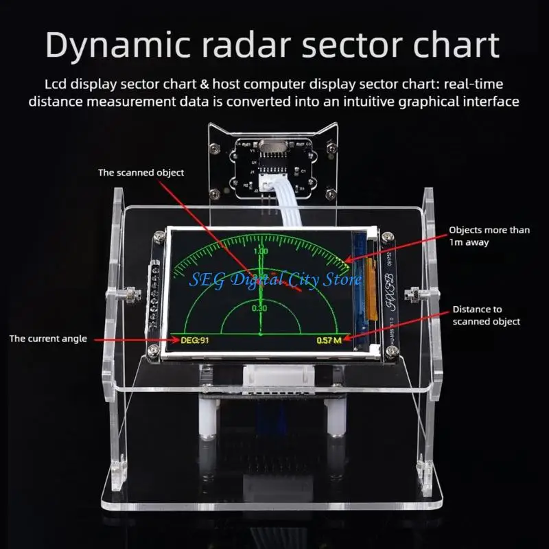 U75B Ultrasonic Distance Project Set with Acrylic Mount for Student Use