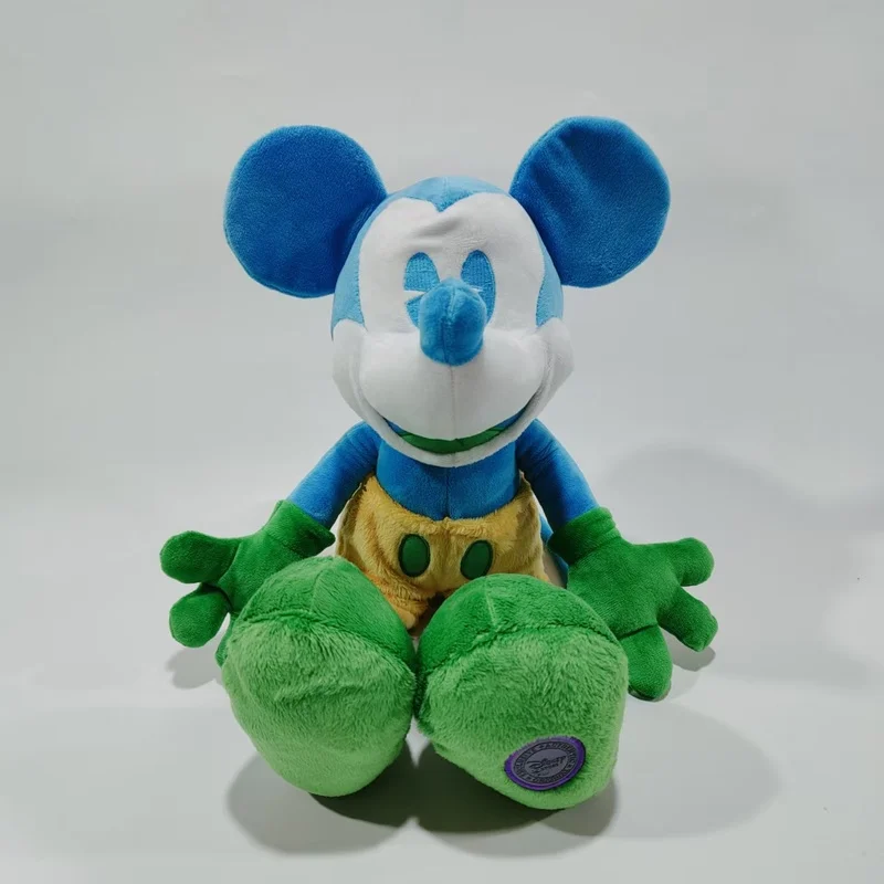 디즈니 43cm 크리스마스 색상 미키 마우스 인형 봉제 인형 특별 버전 미키 봉제 인형 인형 어린이를위한 생일 선물