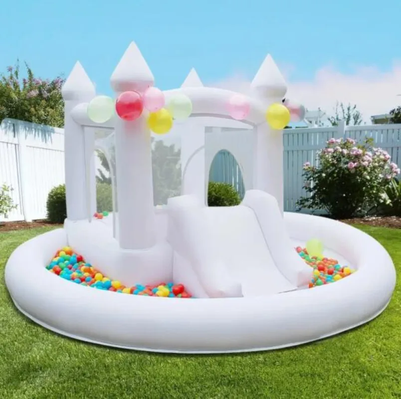 

Dia 4M Children inflatable castle trampoline with slide and ball pit party event birthday gift playground kids toy Jumping bed