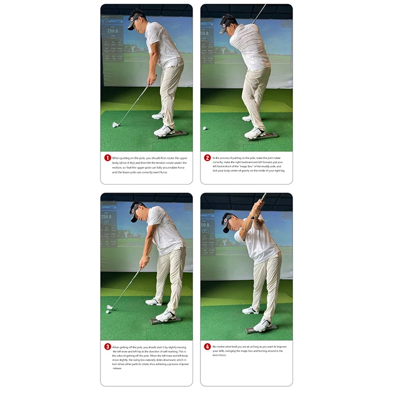 ポータブルゴルフスイング姿勢補助ペダル取り外し可能なゴルフスイング脚重力ペダルスイング補正トレーナーゴルフアクセサリー