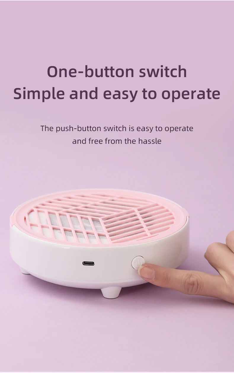 New Mini Nail Dust Collector Extractor Fan Professional USB Powerful Nail Vacuum Cleaner With Remove Paper Filter Nail Equipment