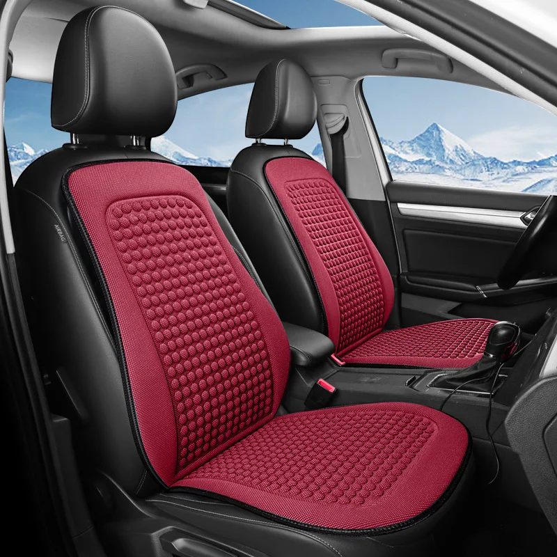 X207 Cool Feeling Silk Car Seat Cushion, All-Season Universal Auto Seat Pad