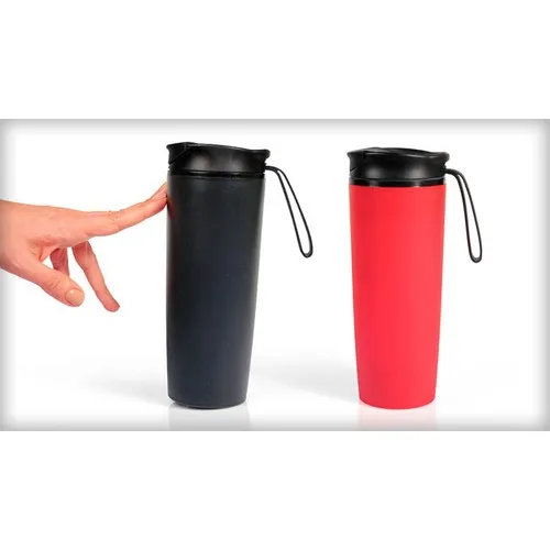 Pratigo Not overturned & Leak-Proof Mug Cup outer Front red