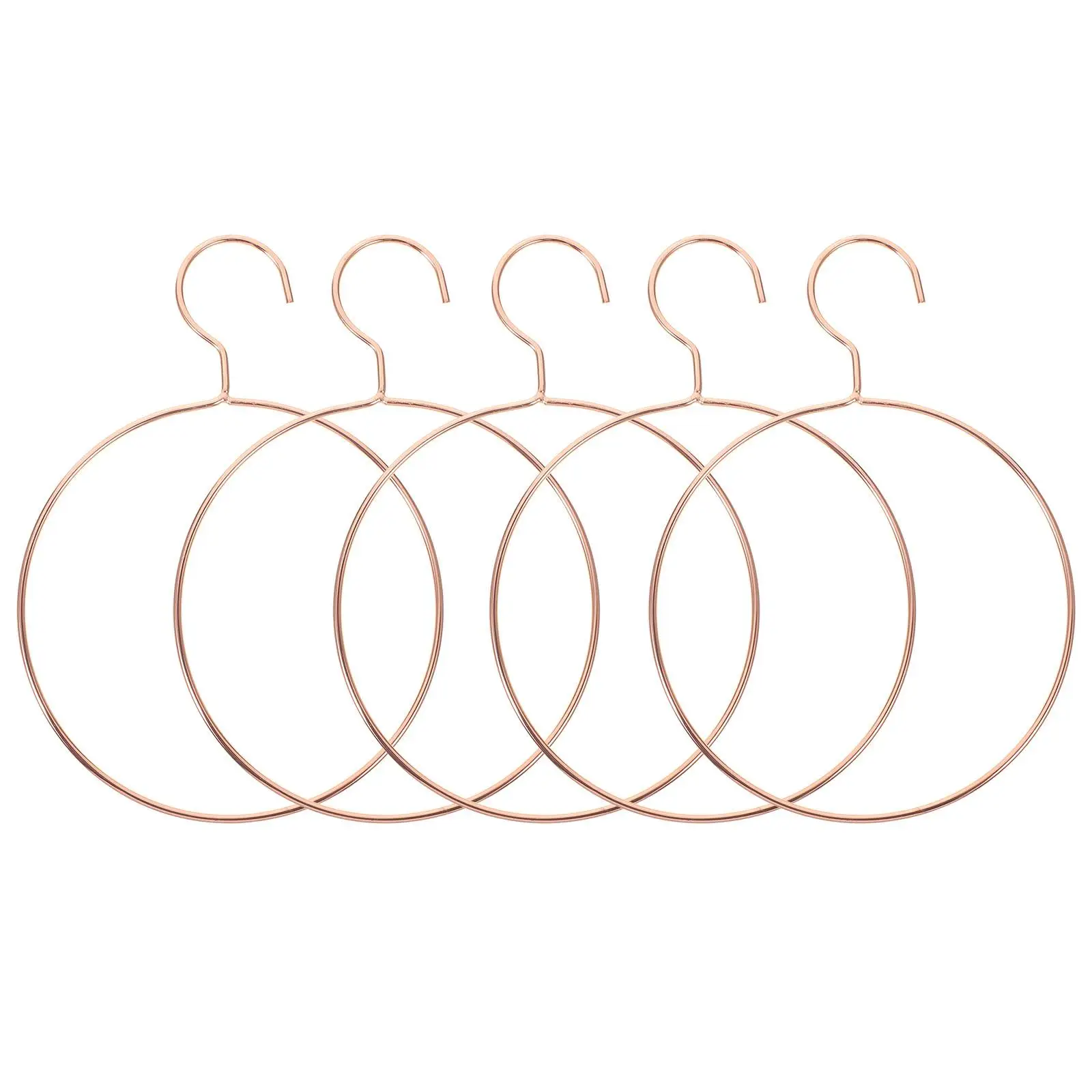 

5 Pcs Round Hanger Hangers Circular Scarf Gold for Scarves Rounded Suit Circle Clothes