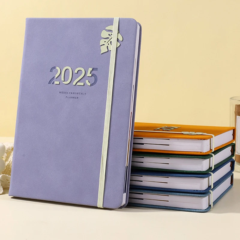 2025 Schedule Planner Notepad A5 Yearly Week Planner Diary Calendar Portable Agenda Book Office Supplies【A】