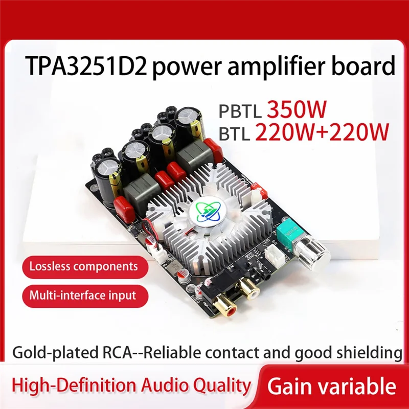 A37T-TPA3251 Hifi Digital Amplifier Board 220WX2 Bridge 350W Audio AMP Stereo Digital Power Amplifier Board Module