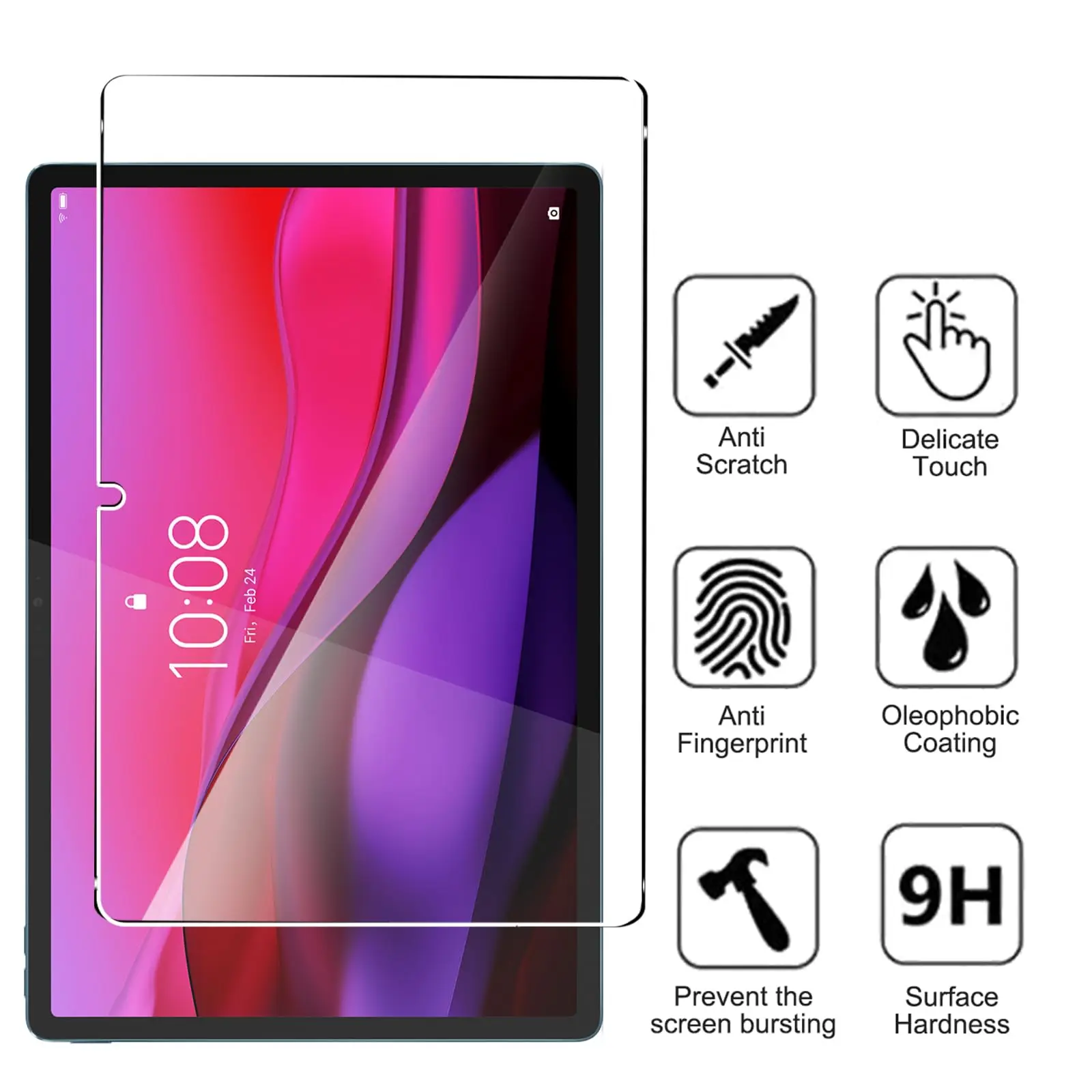 Tempered Glass for Lenovo Yoga Tab Plus/Lenovo Idea Tab Pro 12.7" Screen Protector without bubble 9H Hardness Scratch Resistant