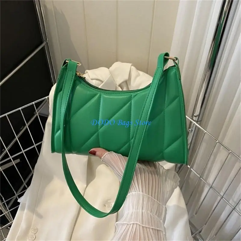 

Сумка моды с подмышками для женщин с твердым цветом Стеганая стеганая сумка для плеча