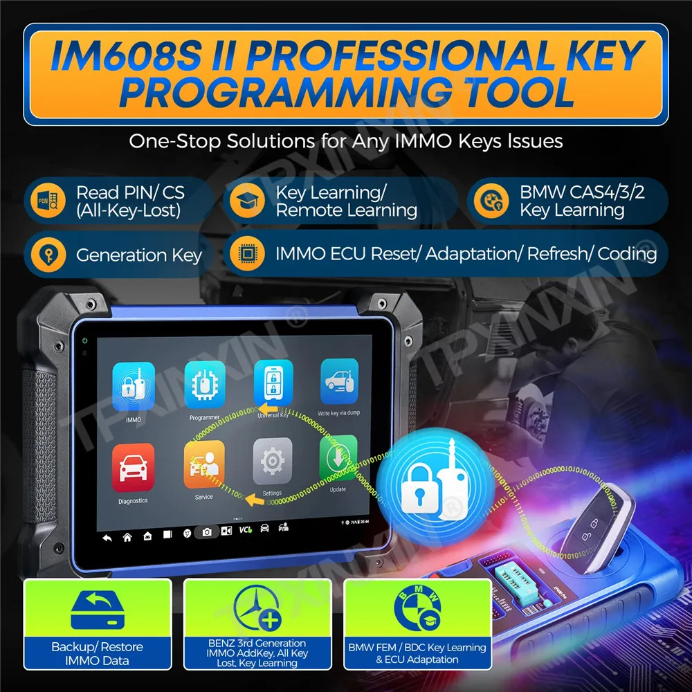 2025 업그레이드된 오텔 맥시IM IM608 II IM608S PRO II IMMO 키 프로그래밍 진단 도구 범용 차량용 올인원 프로그래머